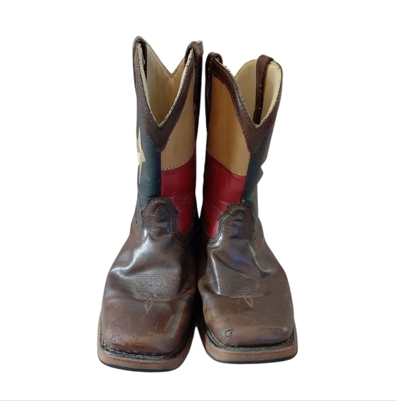 Durango Rebel Cowboy Boots Texas Flag Square Toe Western Boots Size 7 M main image 5